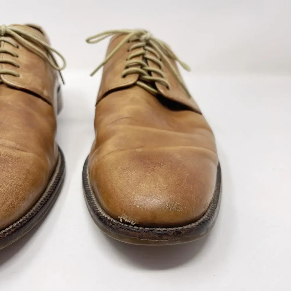 Cole Haan Mens 10.5 Brown Nike Air Williams Derby Round Toe Dress Shoes Lace Up